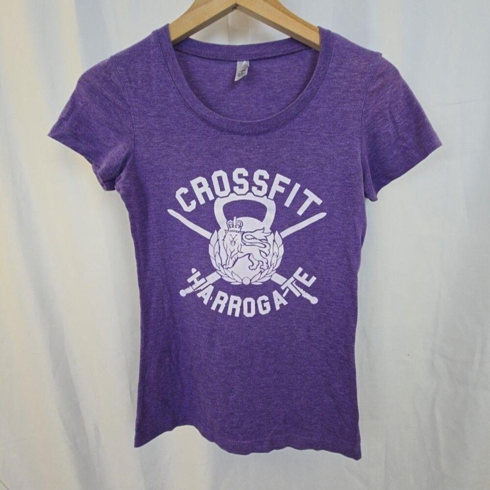 Bella Shirt Womens Medium Purple CrossFit Harrogate Strong Is Beautiful Tee Top